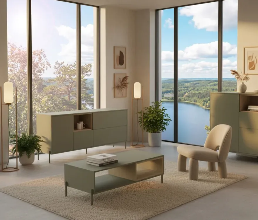 Roba Highboard »Hygge« mit 2 Türen, salbeigrün