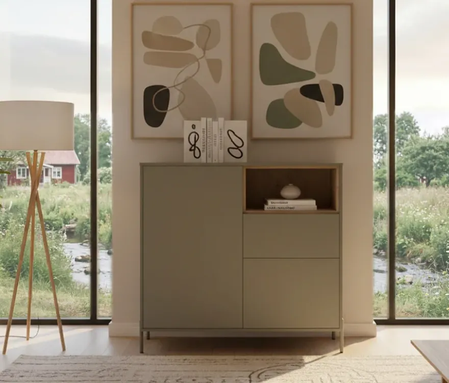 Roba Highboard »Hygge« mit 2 Türen, salbeigrün