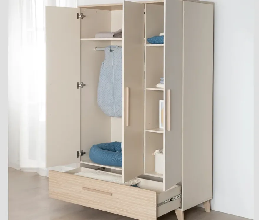 roba Kinder-Kleiderschrank »Sidney«, 3-türig, cashmere