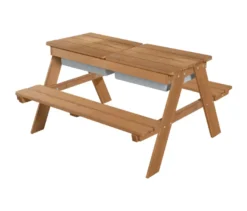 roba Kinder-Outdoor-Sitzgruppe »Picknick for 4«, mit Spielwannen, Teakoptik