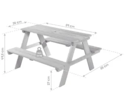 roba Kinder-Outdoor-Sitzgruppe »Picknick for 4«, grau
