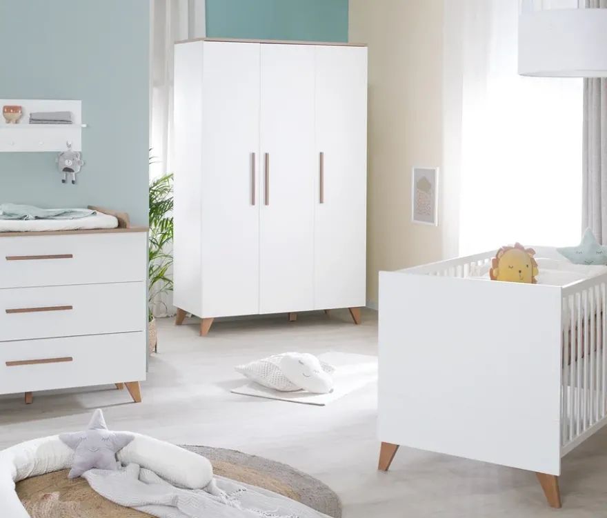 roba Kinderzimmerset »Ole« Bett, Wickelkommode und Schrank