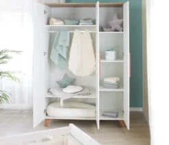 roba Kinderzimmerset »Ole« Bett, Wickelkommode und Schrank