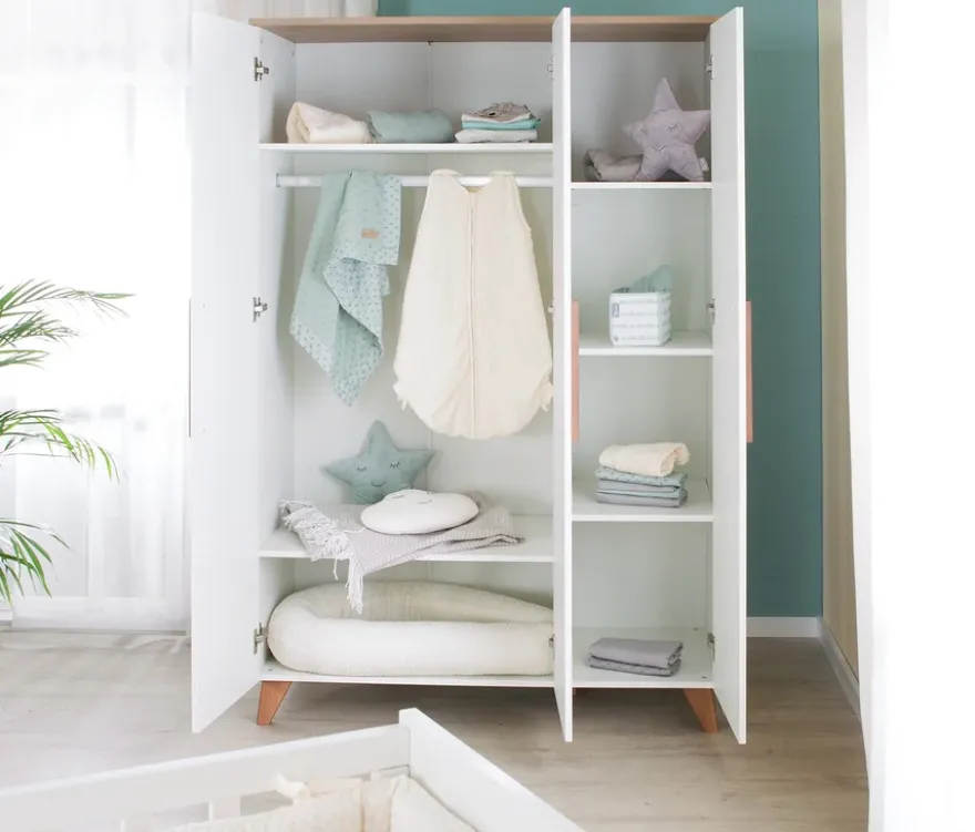 roba Kinderzimmerset »Ole« Bett, Wickelkommode und Schrank