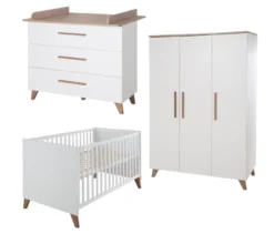 roba Kinderzimmerset »Ole« Bett, Wickelkommode und Schrank