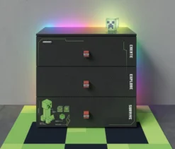 Roba Kommode »Minecraft« mit 3 Schubladen und LED-Beleuchtung