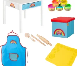 Roba x Play-Doh Basteltisch mit Hocker und Zubehör