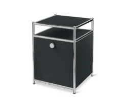 Rollcontainer Metall »CN3« mit Klappe, schwarz