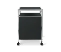 Rollcontainer Metall »CN3« mit Klappe, schwarz