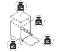 Rollcontainer Metall »CN3« mit Klappe, schwarz