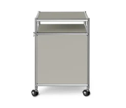Rollcontainer Metall »CN3« mit 1 Klappenfach, hellgrau