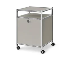 Rollcontainer Metall »CN3« mit 1 Klappenfach, hellgrau