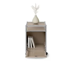 Rollcontainer Metall »CN3« mit 1 Klappenfach, taupe