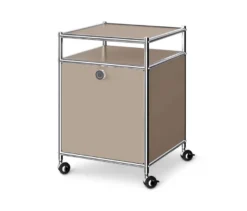 Rollcontainer Metall »CN3« mit 1 Klappenfach, taupe