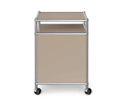 Rollcontainer Metall »CN3« mit 1 Klappenfach, taupe