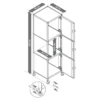 Rollcontainer Metall »CN3« mit 3 Türen, weiß