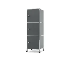 Rollcontainer Metall »CN3« mit 3 Türen, grau