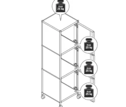 Rollcontainer Metall »CN3« mit 3 Türen, grau