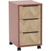 Rollcontainer »Piazza«, mauve/Fischgräten-Dekor