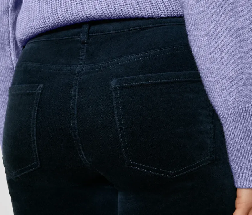 Samthose, dunkelblau