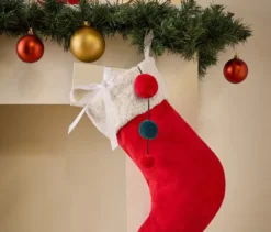 Samt-Weihnachtsstrumpf