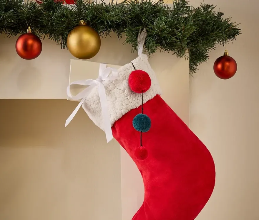 Samt-Weihnachtsstrumpf