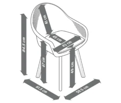 Schalenstuhl mit Polyrattangeflecht