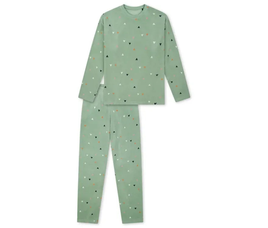 SCHIESSER Kinder-Velours-Pyjama »Herzchen«