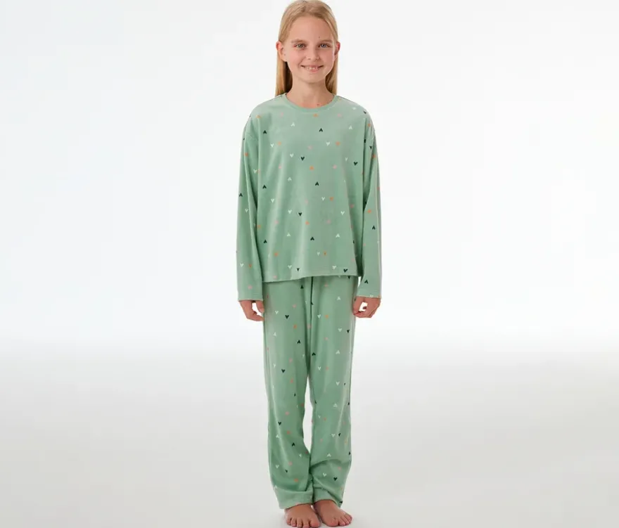 SCHIESSER Kinder-Velours-Pyjama »Herzchen«