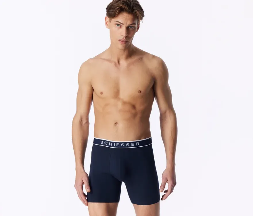 3 SCHIESSER Long-Shorts, nachtblau