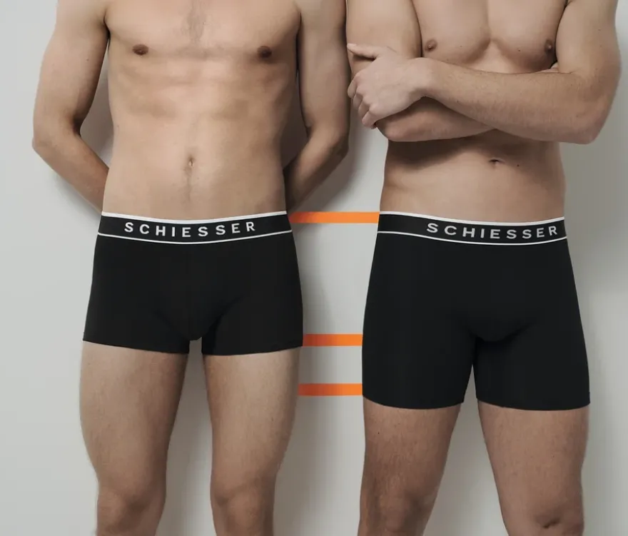3 SCHIESSER Long-Shorts, schwarz