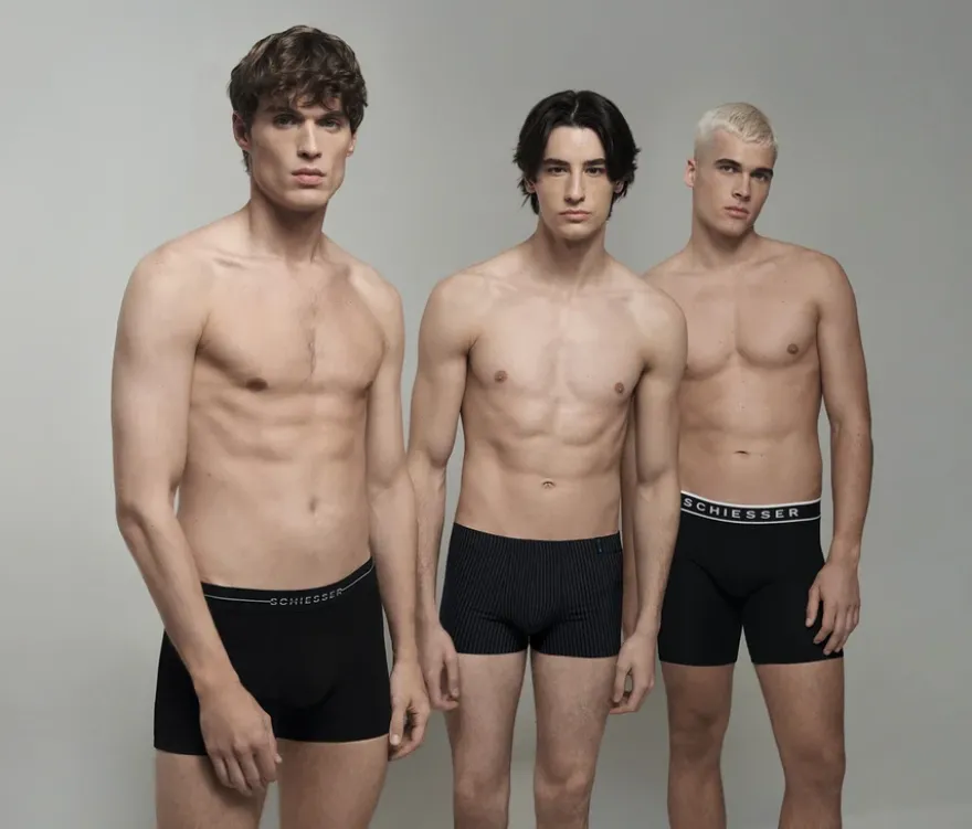 3 SCHIESSER Long-Shorts, schwarz