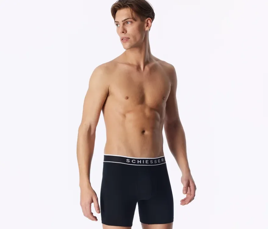 3 SCHIESSER Long-Shorts, schwarz
