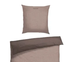 SCHIESSER Renforcé-Bettwäscheset »Doubleface«, taupe/dunkelgrau, Normalgröße