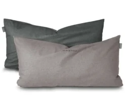 SCHIESSER Renforcé-Kissenhüllenset »Doubleface«, 2 Stück, 40 x 80 cm, grau/schwarz