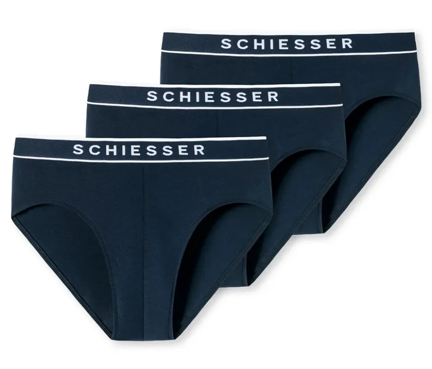 3 SCHIESSER Rio-Slips, dunkelblau