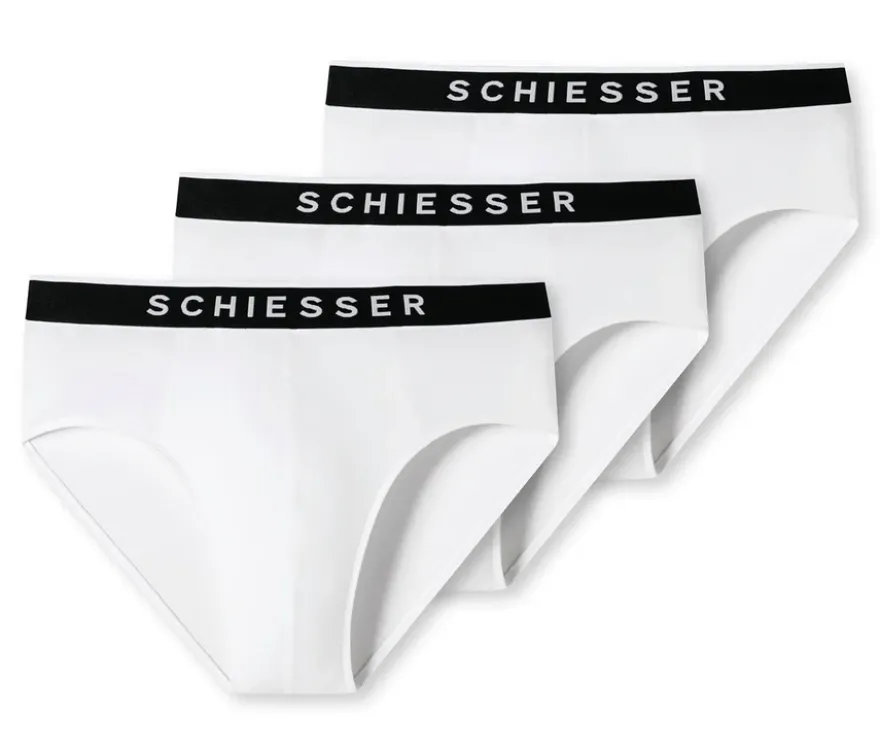 3 SCHIESSER Rio-Slips, weiß