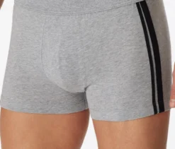 3 SCHIESSER Shorts, grau meliert