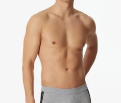 3 SCHIESSER Shorts, grau meliert