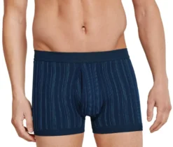 2 SCHIESSER Shorts in Feinripp, blau