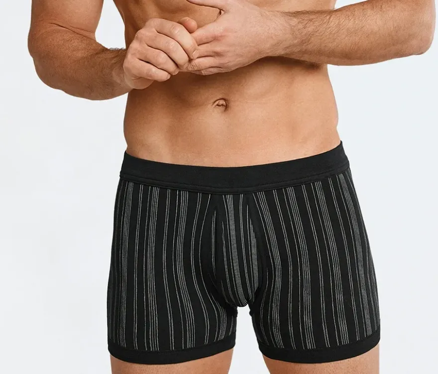 2 SCHIESSER Shorts in Feinripp, schwarz