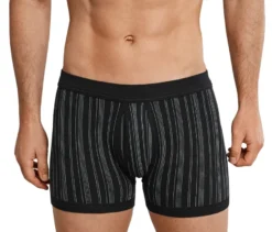 2 SCHIESSER Shorts in Feinripp, schwarz