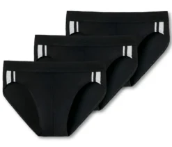 3 SCHIESSER Slips, schwarz