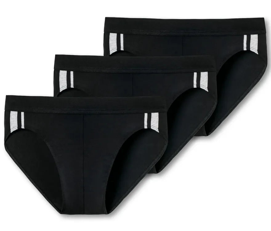 3 SCHIESSER Slips, schwarz