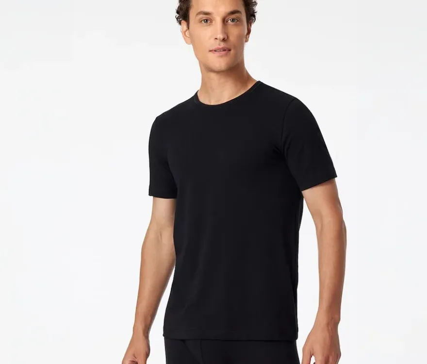 2 SCHIESSER T-Shirts, schwarz