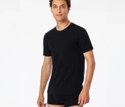 2 SCHIESSER T-Shirts, schwarz