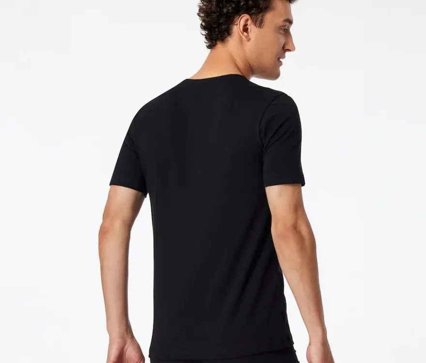 2 SCHIESSER T-Shirts, schwarz
