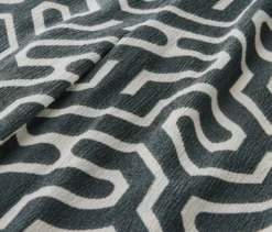 Schlupfhose in Crinkle-Optik, dunkelgrüner Alloverprint