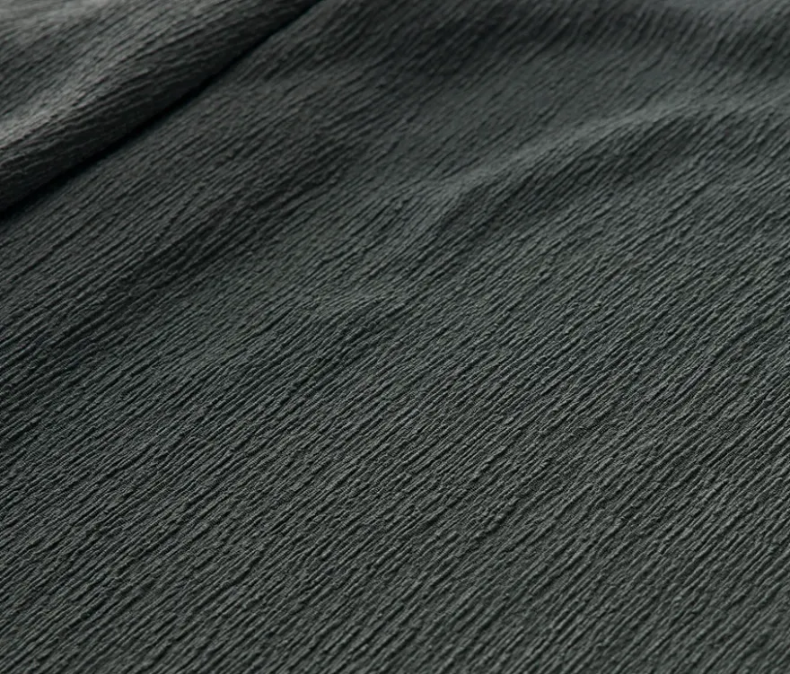 Schlupfhose in Crinkle-Optik, grün