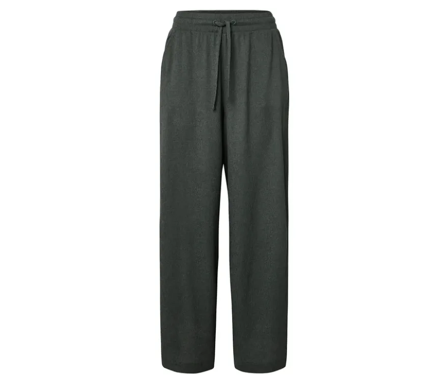 Schlupfhose in Crinkle-Optik, grün